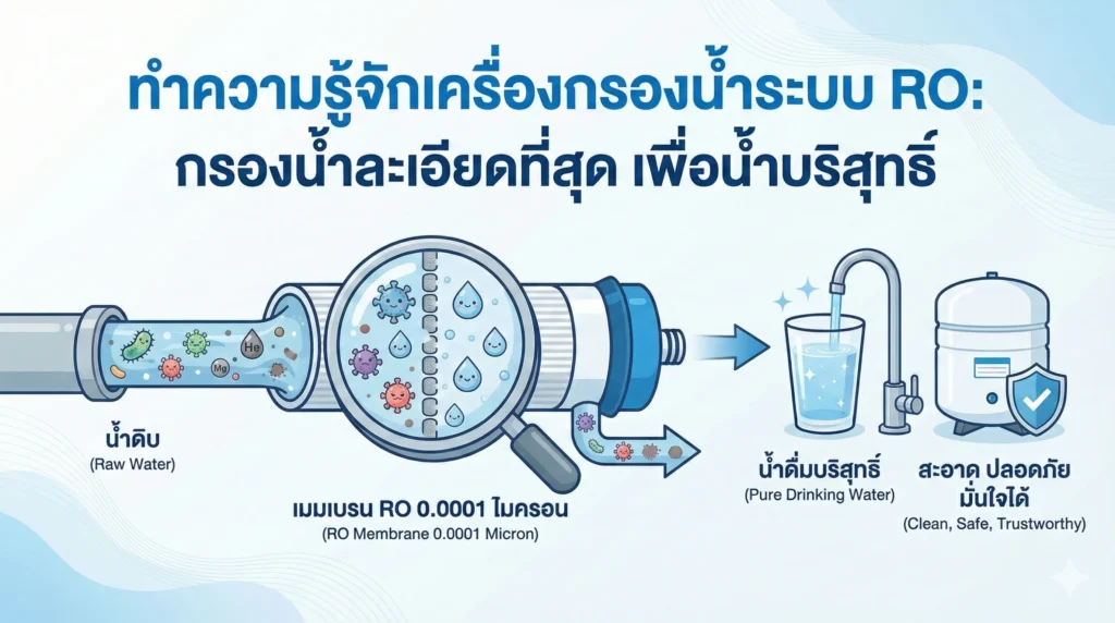 ทำความรู้จักเครื่องกรองน้ำระบบ RO กรองน้ำละเอียดที่สุด