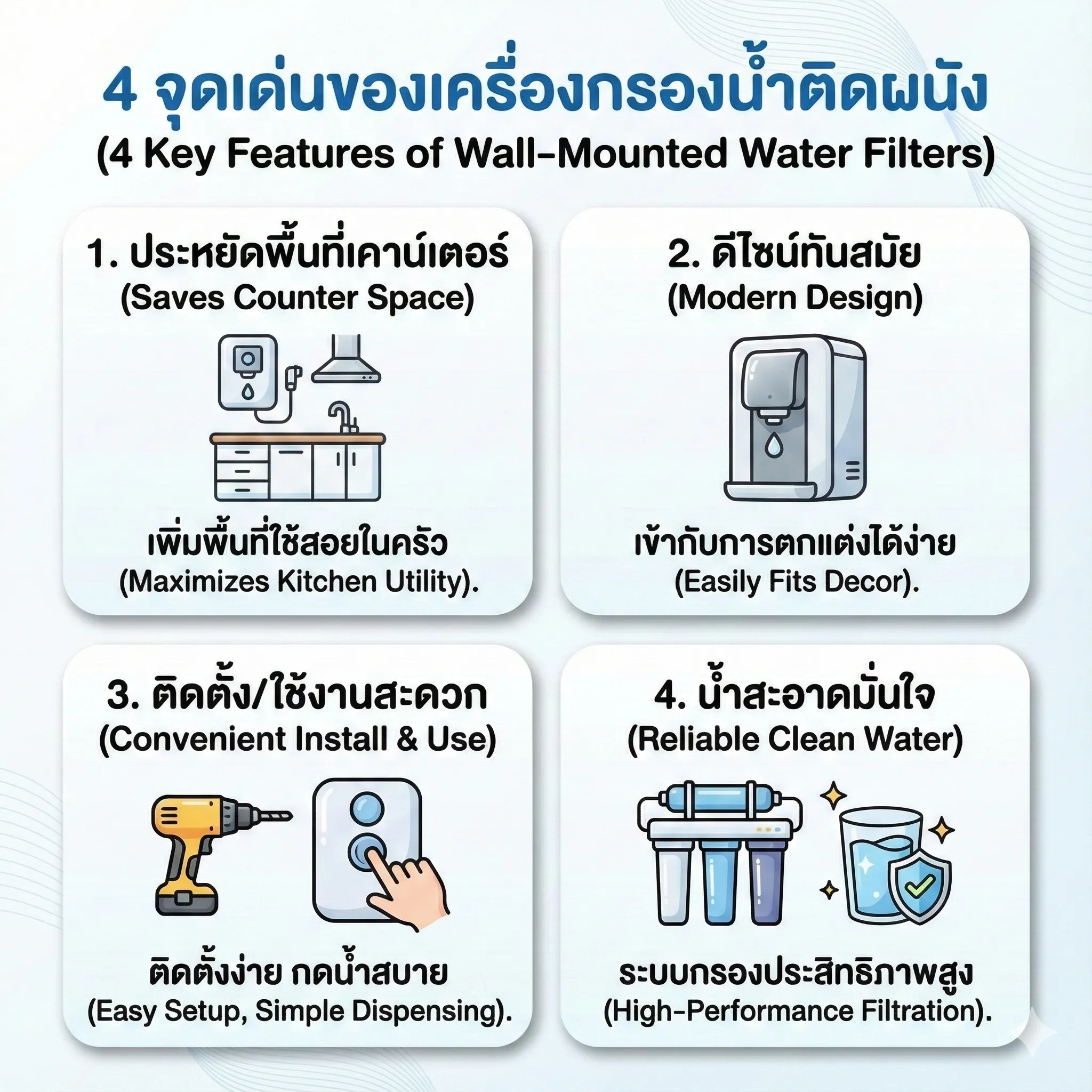 เครื่องกรองน้ำติดผนัง