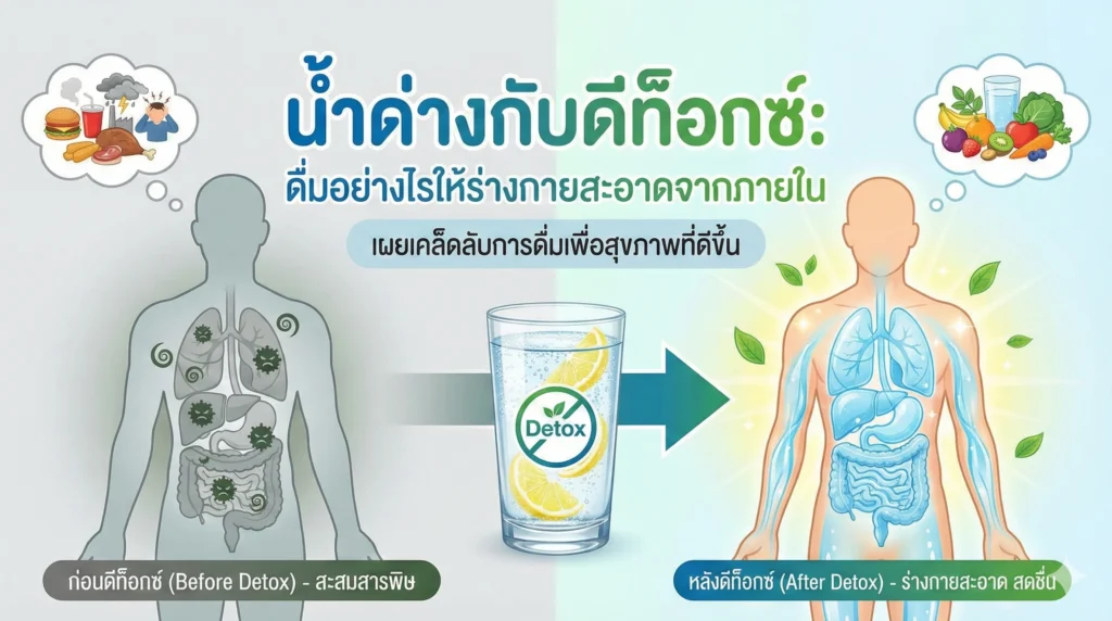 น้ำด่างกับดีท็อกซ์: ดื่มอย่างไรให้ร่างกายสะอาดจากภายใน