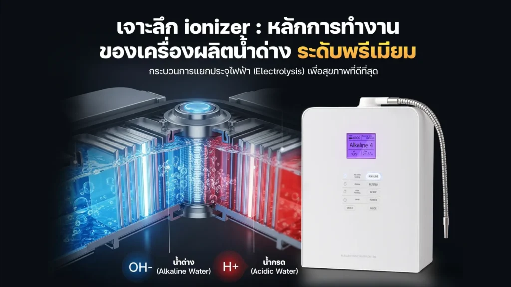 เจาะลึก Ionizer: หลักการทำงานของ เครื่องผลิตน้ำด่าง ระดับพรีเมียม
