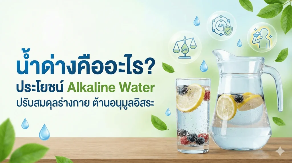 น้ำด่างคืออะไร? ประโยชน์ Alkaline Water ปรับสมดุลร่างกาย ต้านอนุมูลอิสระ