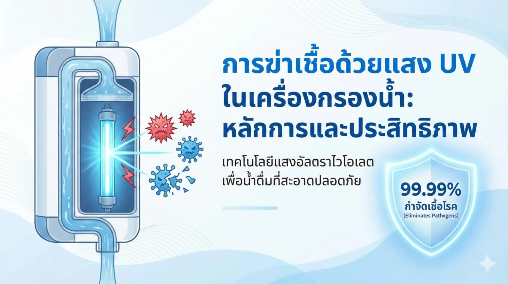 การฆ่าเชื้อด้วยแสง UV ในเครื่องกรองน้ำ: หลักการและประสิทธิภาพ