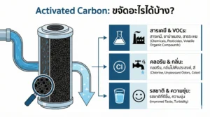 ไส้กรองคาร์บอนกัมมันต์ (Activated Carbon) ขจัดอะไรได้บ้าง?