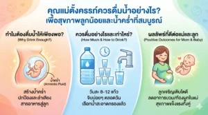 คุณแม่ตั้งครรภ์ควรดื่มน้ำอย่างไร? เพื่อสุขภาพลูกน้อยและน้ำคร่ำที่สมบูรณ์