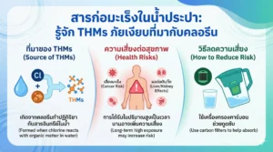 สารก่อมะเร็งในน้ำประปา: รู้จัก THMs ภัยเงียบที่มากับคลอรีน