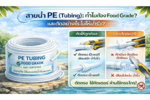 สายน้ำ PE (Tubing): ทำไมต้อง Food Grade? และตัดอย่างไรไม่ให้น้ำรั่ว?