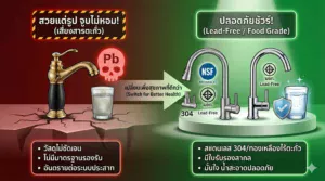 ก๊อกน้ำดื่ม (Faucet): เลือกแบบไหนให้ปลอดภัยจากสารตะกั่ว? สวยแต่รูปจูบไม่หอมมีจริงไหม?