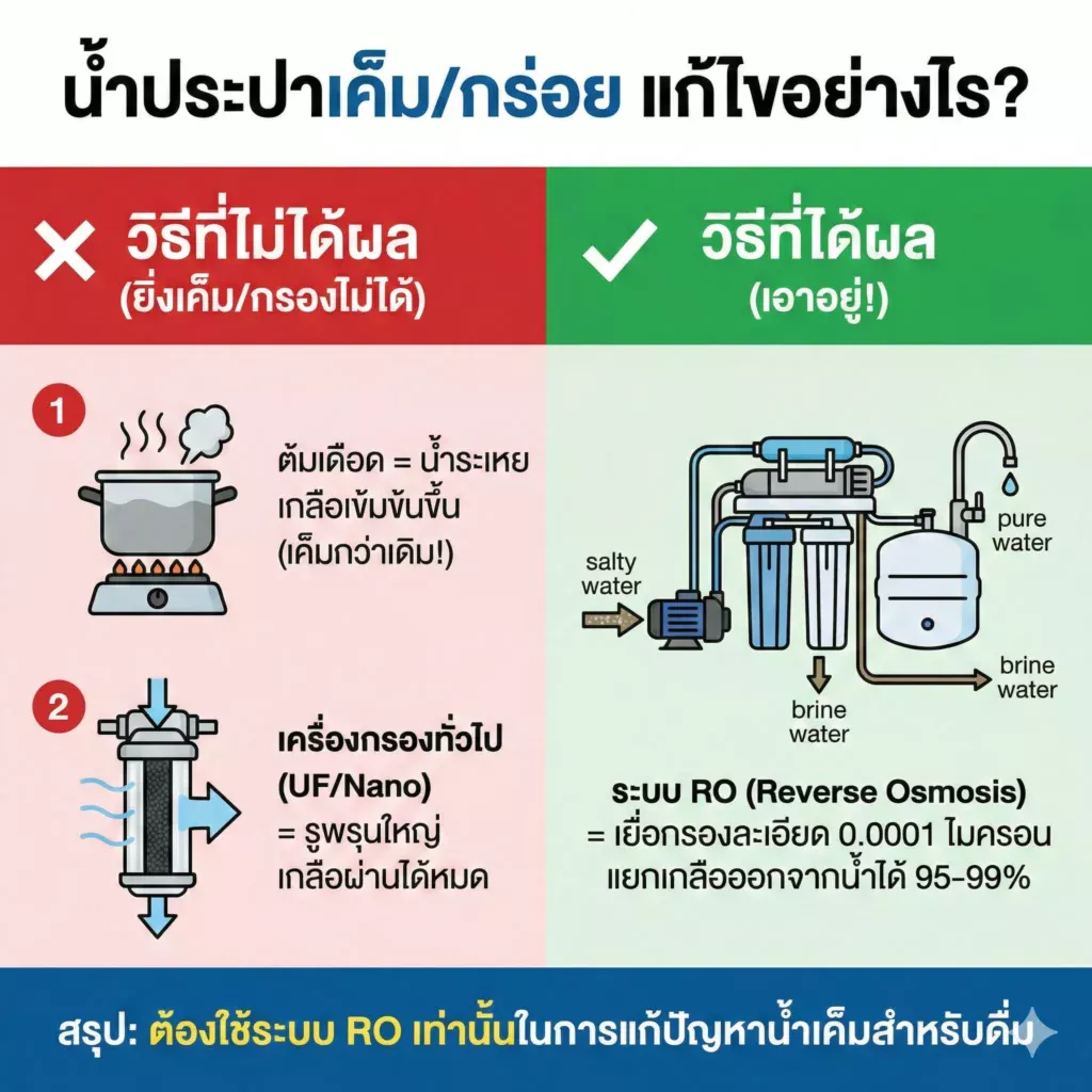 น้ำประปาถึงเค็ม