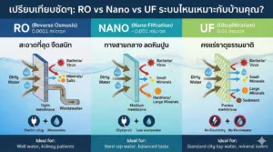 เทียบชัดๆ RO vs UF vs Nano: ระบบไหนเหมาะกับบ้านคุณที่สุด?