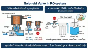 โซลินอยด์วาล์ว (Solenoid Valve) คืออะไร? ประตูน้ำไฟฟ้าที่คุมระบบ RO ไม่ให้น้ำท่วมบ้าน
