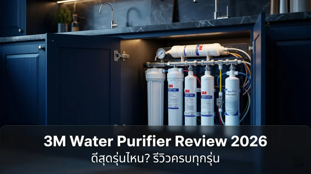 เครื่องกรองน้ำ 3M ดีสุดรุ่นไหน? รีวิวครบทุกรุ่นปี 2026
