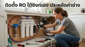 ติดตั้งเครื่องกรองน้ำ RO ใต้ซิงก์เอง Step-by-Step ฉบับ DIY ประหยัดค่าช่าง 500–1,000 บาท