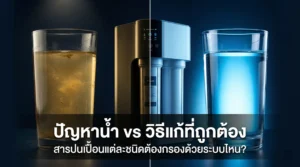 จับคู่ปัญหาน้ำกับวิธีแก้ สารปนเปื้อนแต่ละชนิดต้องกรองด้วยระบบไหน?