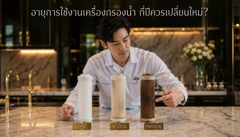 อายุการใช้งานเครื่องกรองน้ำ กี่ปีควรเปลี่ยนเครื่องใหม่?