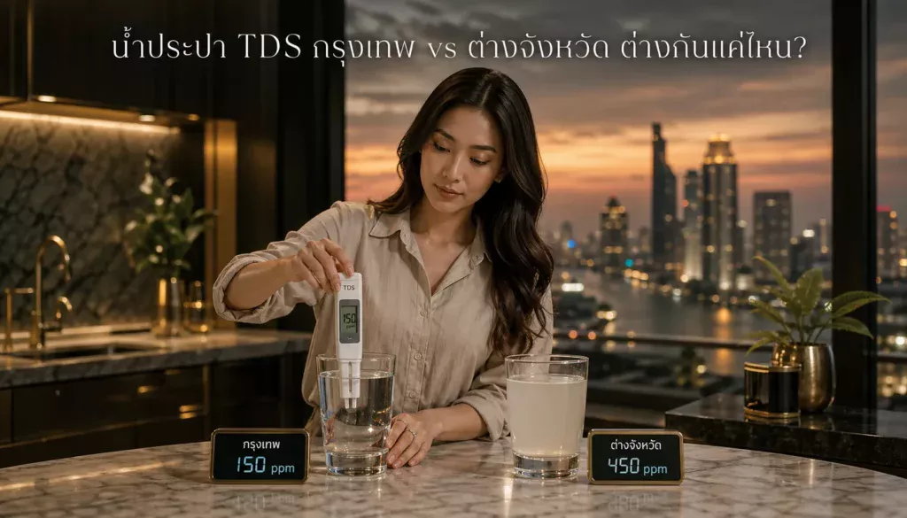 น้ำประปากรุงเทพ vs ต่างจังหวัด TDS ต่างกันแค่ไหน?