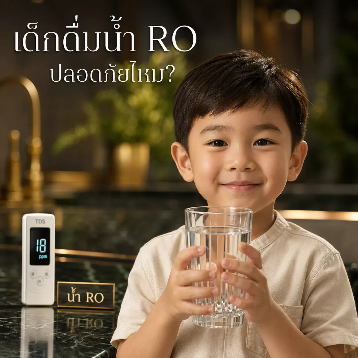 เด็กดื่มน้ำ RO