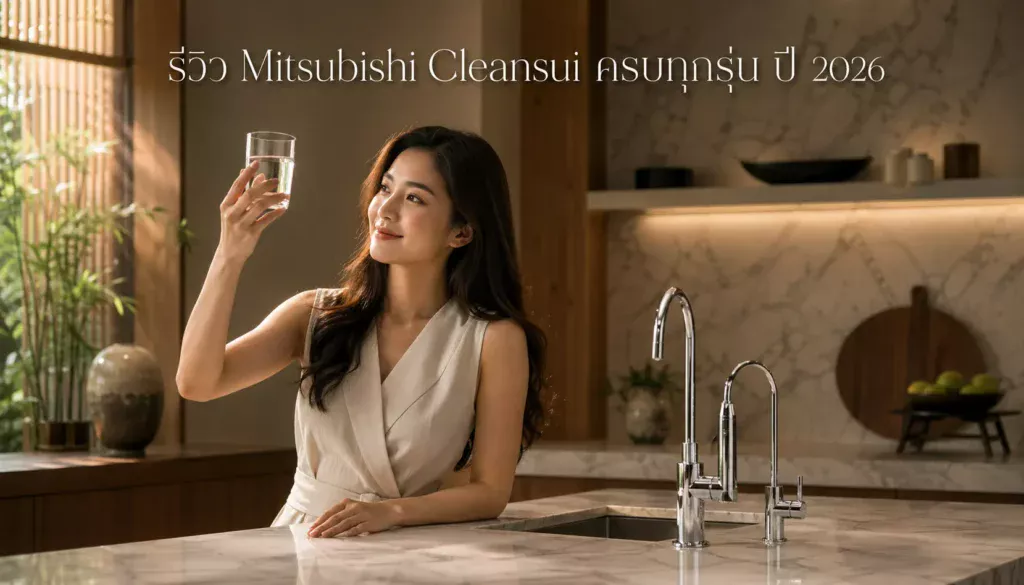 เครื่องกรองน้ำ Mitsubishi Cleansui รีวิวครบทุกรุ่น ปี 2026