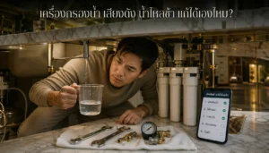 เครื่องกรองน้ำ เสียงดัง น้ำไหลช้า แก้ได้เองไหม?