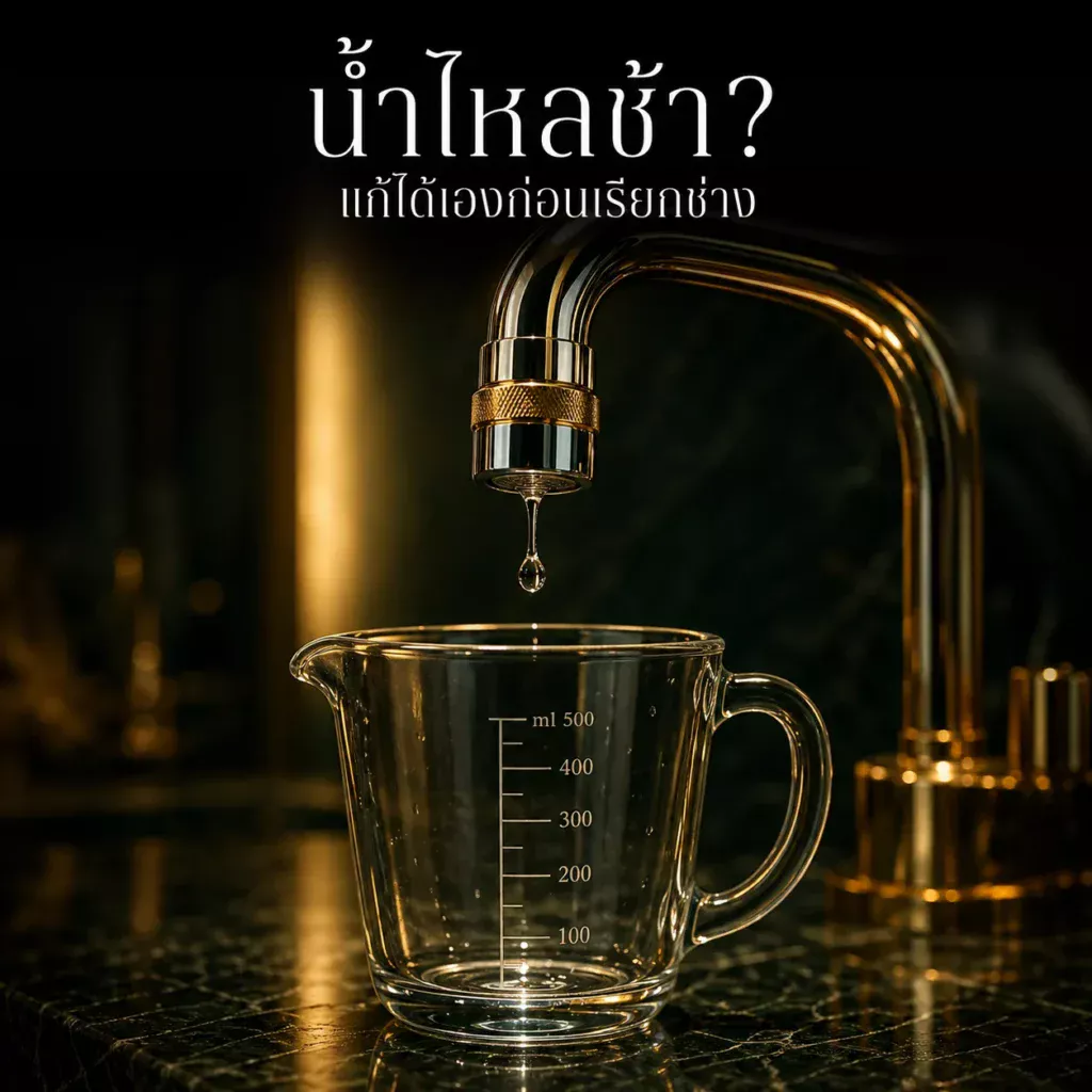 เครื่องกรองน้ำเสียงดังน้ำไหลช้า