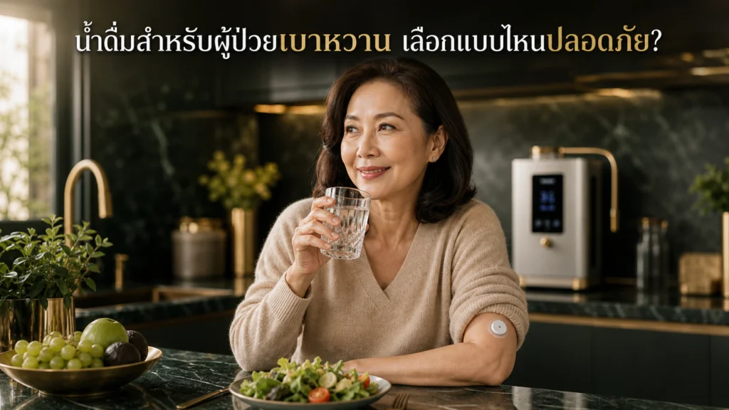 น้ำดื่มผู้ป่วยเบาหวาน เลือกแบบไหนปลอดภัย? ช่วยควบคุมน้ำตาลได้ไหม? ปี 2026