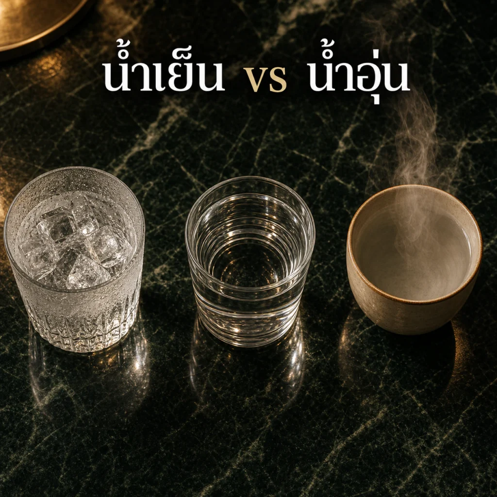 ดื่มน้ำเย็น น้ำอุ่น
