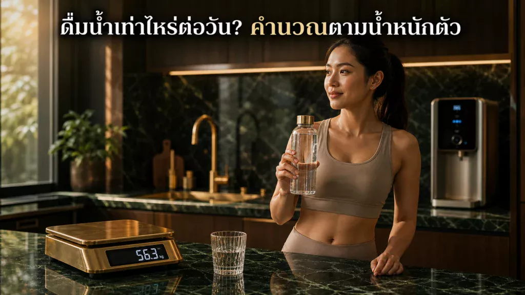 ดื่มน้ำเท่าไหร่ต่อวัน? คำนวณตามน้ำหนักตัว อายุ และกิจกรรม ปี 2026