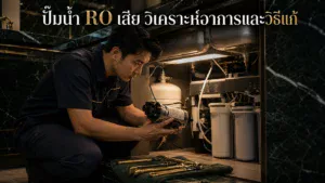 ปั๊มน้ำ RO เสีย วิเคราะห์อาการ วิธีแก้ ทำเองหรือเรียกช่างดี? ปี 2026