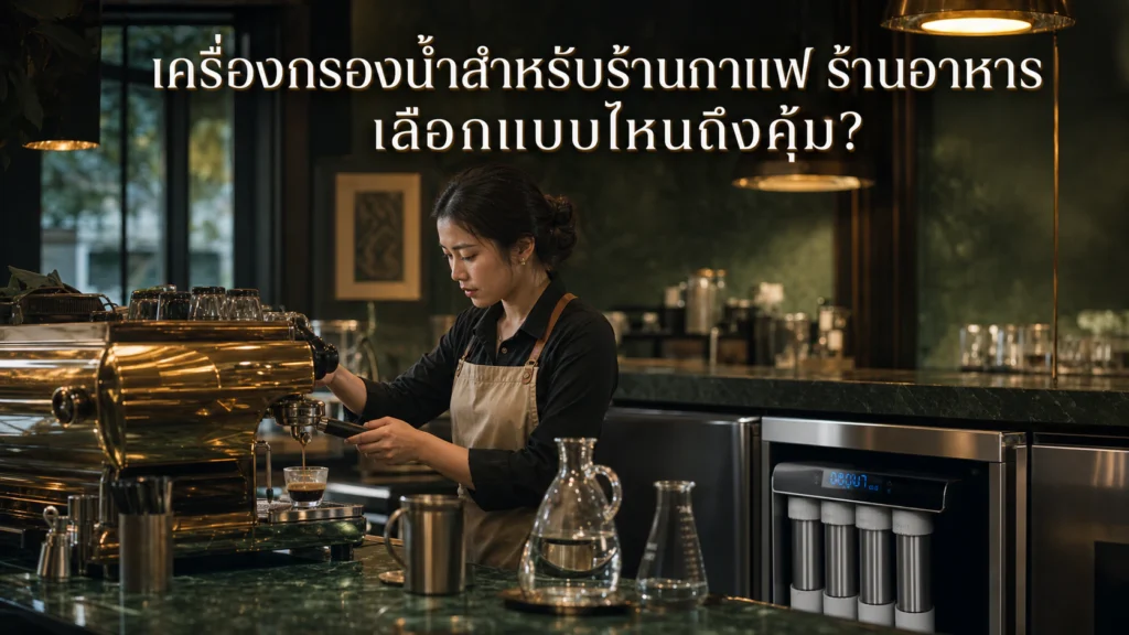 เครื่องกรองน้ำร้านกาแฟ ร้านอาหาร เลือกแบบไหนคุ้มและปลอดภัย ปี 2026?