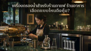 เครื่องกรองน้ำร้านกาแฟ ร้านอาหาร เลือกแบบไหนคุ้มและปลอดภัย ปี 2026?