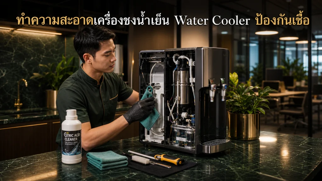 ทำความสะอาดเครื่องชงน้ำเย็น Water Cooler ป้องกันเชื้อ ปี 2026
