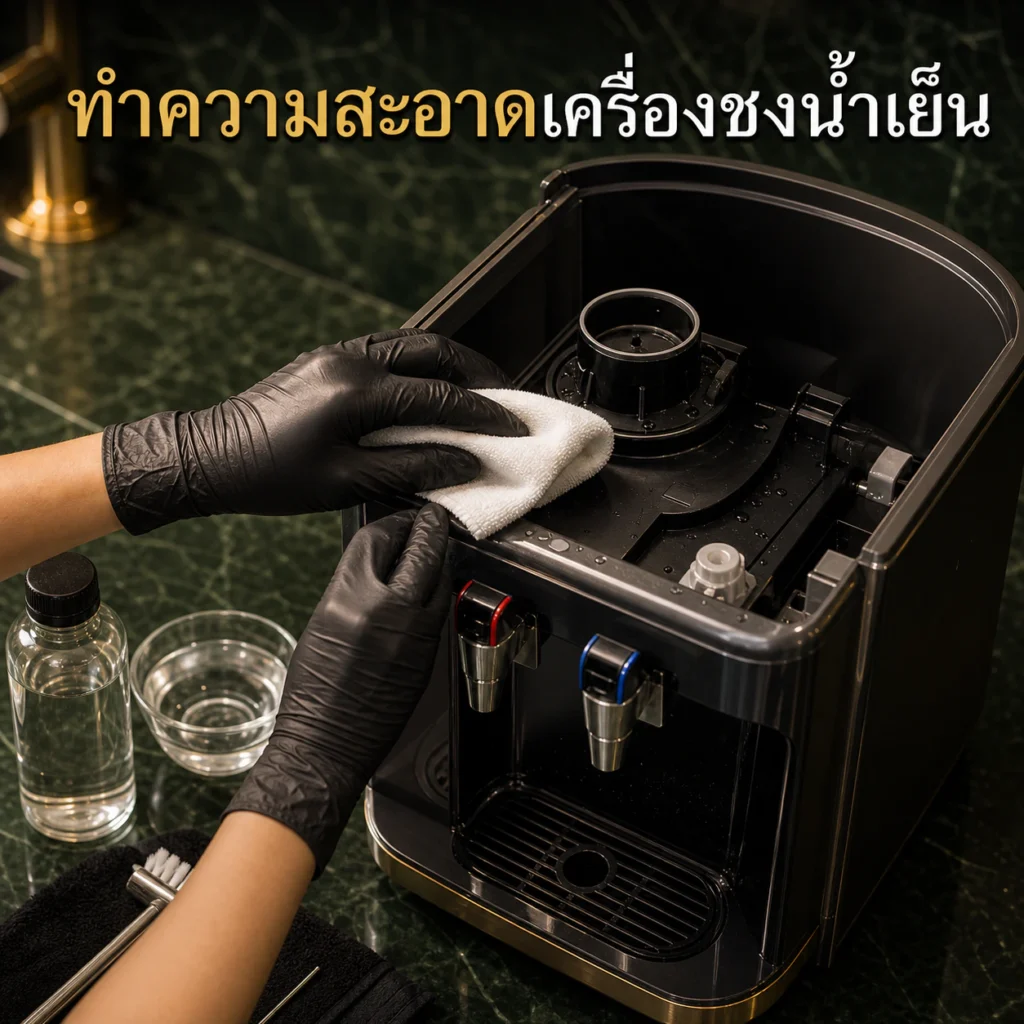 ทำความสะอาดเครื่องชงน้ำเย็น