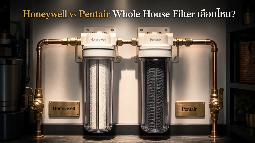 Honeywell vs Pentair Whole House Filter เลือกระบบกรองน้ำทั้งบ้านไหนคุ้ม ปี 2026?