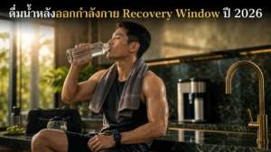 ดื่มน้ำหลังออกกำลังกาย Recovery Window จังหวะที่ดีที่สุด ปี 2026