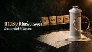 มาตรฐานเครื่องกรองน้ำ อย. NSF WQA มอก. อ่านฉลากอย่างไรไม่โดนหลอก ปี 2026